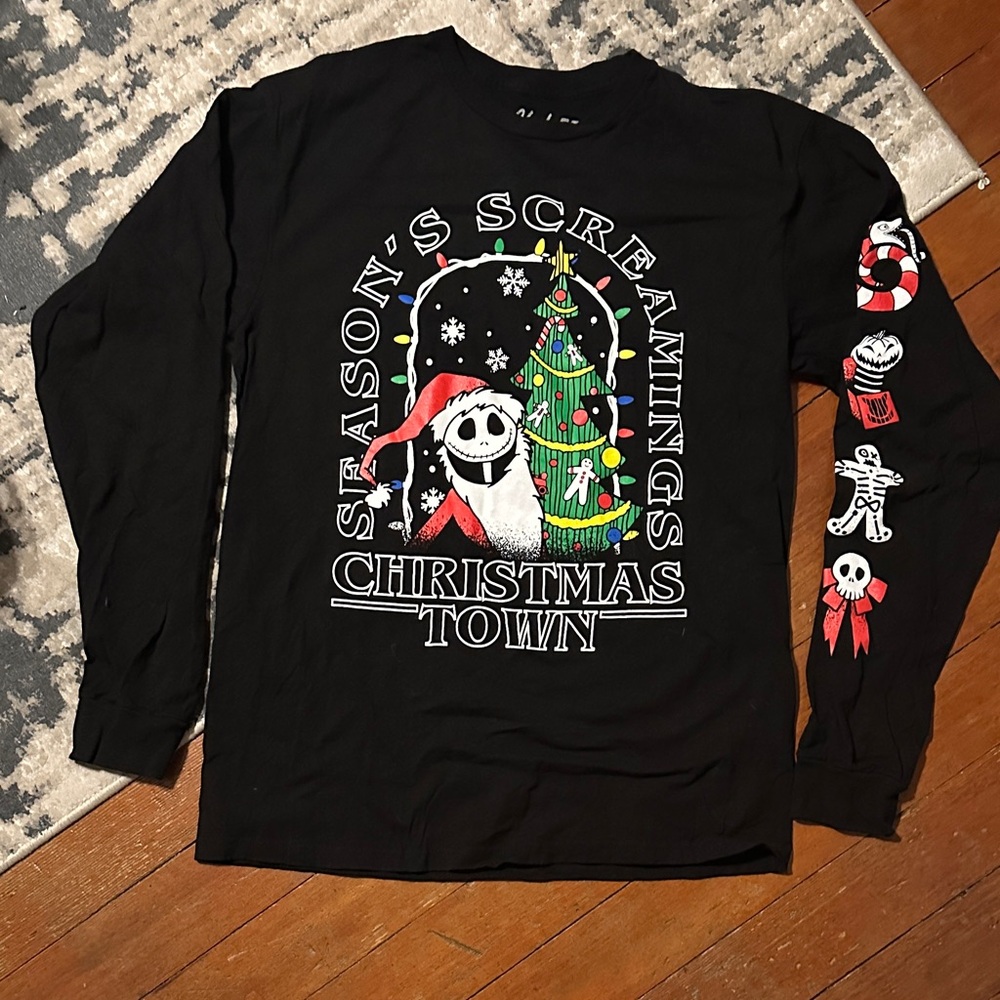 Club 55 Jack Skelington Season’s Screaming Long Sleeve Shirt Size Medium